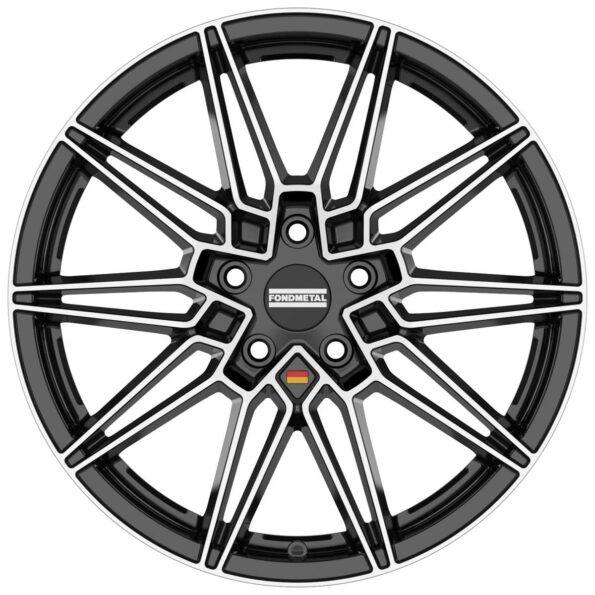 Fondmetal Thoe Glossy Black Machined 9x20 5x112 ET25 CB66,6 60° 775 kg RF18242