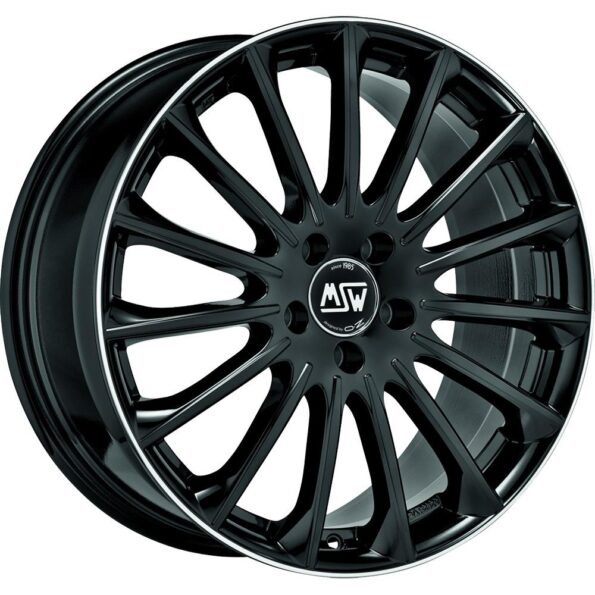 MSW 30 Gloss Black+Diamond Lip 8,5x19 5x112 ET50 CB73,1 60° 745 kg W19306505TGA