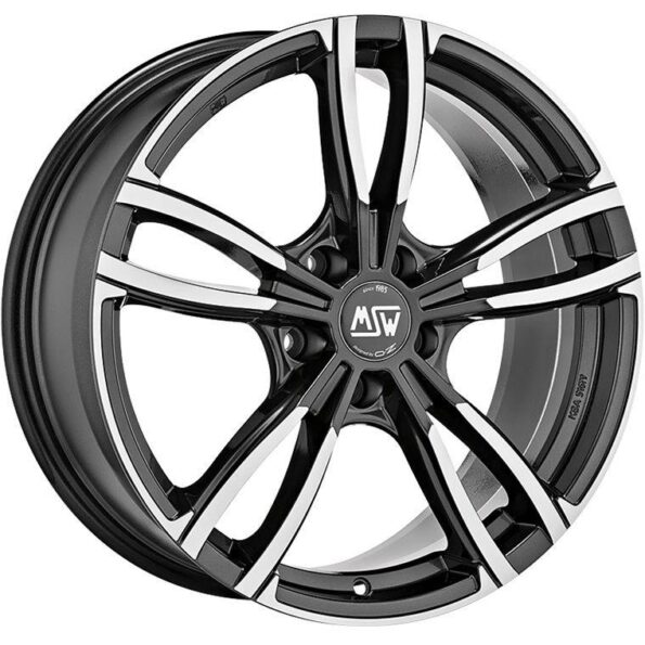 MSW 73 Gloss Dark Grey Full Polished 7,5x17 5x114.3 ET45 CB73,1 60° 690 kg W19297503TT8