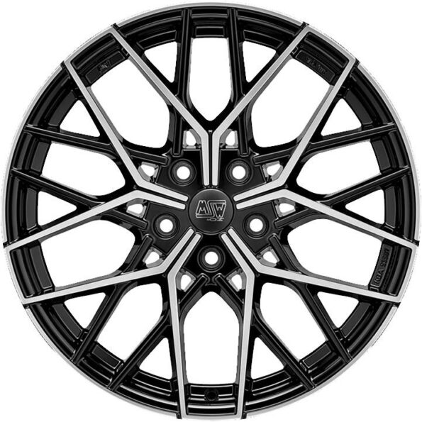 MSW 74 Gloss Black Full Polished 9x19 5x112 ET44 CB73,1 60° 790 kg W19353501T56
