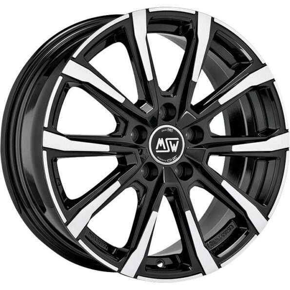 MSW 79 Gloss Black Full Polished 7x18 5x112 ET43 CB57,1 R13 740 kg W19333001T56