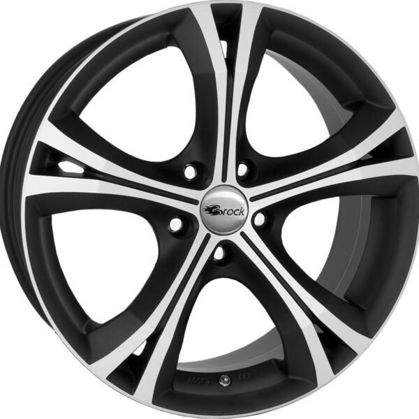 Brock B22 Schwarz Matt Voll-Poliert (SMVP) 8x18 5x114.3 ET47 CB72,6 60° 800 kg 485200