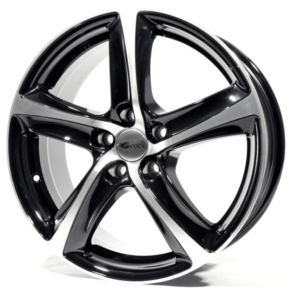 Brock B25 Schwarz Glanz Voll-Poliert (SGVP) 6,5x15 5x98 ET27 CB58,1 60° 650 kg 498699