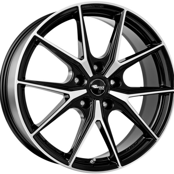 Brock B40 Schwarz Glanz Voll-Poliert (SGVP) 8x19 5x100 ET39 CB63,4 60° 800 kg 361692