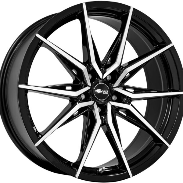 Brock B42 Schwarz Glanz Voll-Poliert (SGVP) 9,5x20 5x114.3 ET45 CB64,1 60° 780 kg 350818