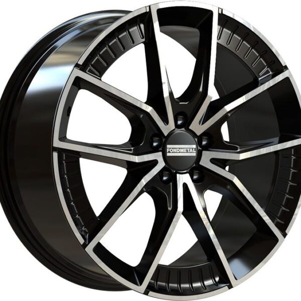 Fondmetal Elatha Glossy Black Machined 8,5x19 5x112 ET32 CB66,5 R13 850 kg RF19089