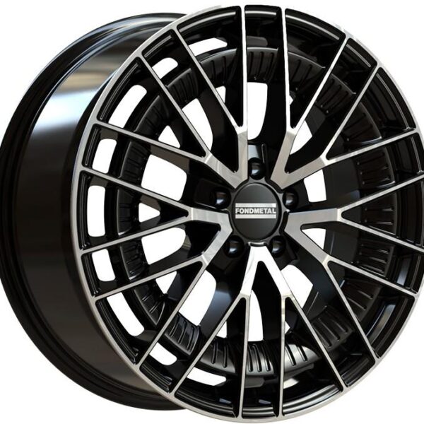 Fondmetal Kari Glossy Black Machined 9x21 5x112 ET39 CB66,5 R14 1050 kg RF19274