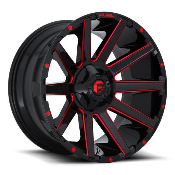 Fuel D643 Contra Gloss Black Red Tinted Clear 10x22 6x139.7 ET-19 CB106,0 (PCD2: 6x135) 60° 1133 kg D64322009846