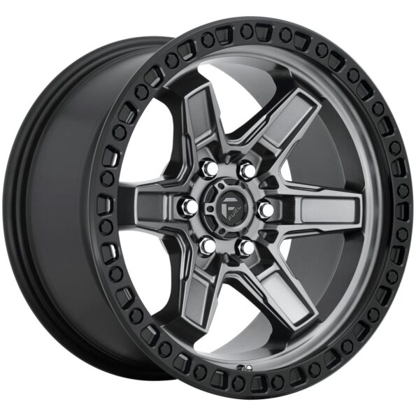 Fuel D698 Kicker Matte Gun Metal Black Bead Ring 9x17 6x114.3 ET12 CB66,1 60° 1043 kg D69817908755
