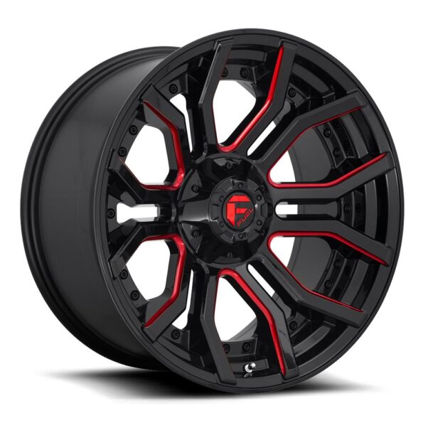 Fuel D712 Rage Gloss Black Red Tinted Clear 9x20 6x139.7 ET1 CB106,0 (PCD2: 6x135) 60° 1133 kg D71220909850
