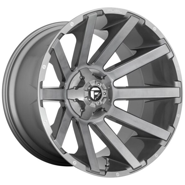 Fuel D714 Contra Brushed Gun Metal Tinted Clear 12x22 6x139.7 ET-43 CB106,0 (PCD2: 6x135) 60° 1133 kg D71422209846