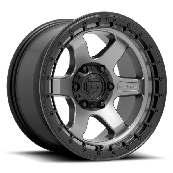 Fuel D752 Block Matte Gunmetal With Black Ring 9x17 6x139.7 ET1 CB106,0 60° 1133 kg D75217908450