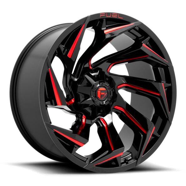 Fuel D755 Reaction Gloss Black Milled With Red Tint 9x20 5x114.3 ET1 CB78,1 (PCD2: 5x127) 60° 1133 kg D75520902650