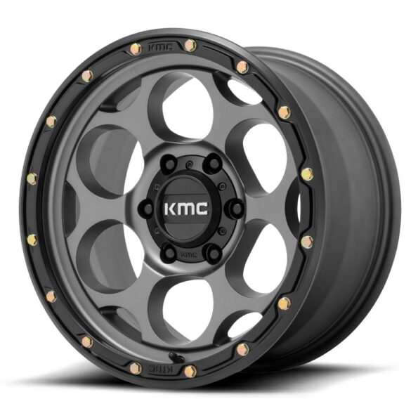 KMC KM541 Dirty Harry Satin Gray With Black Lip 8,5x18 5x127 ET18 CB71,5 60° 1133 kg KM54188550918