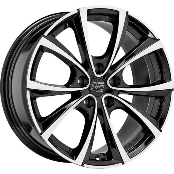 MSW 27T Gloss Black Full Polished 10,5x19 5x120 ET45 CB64,1 60° 850 kg W19426001T56