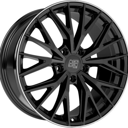 MSW 44 Gloss Black+Diamond Lip 10×20 5×112 ET19 CB73,0 60° 1050 kg W19418500TGA