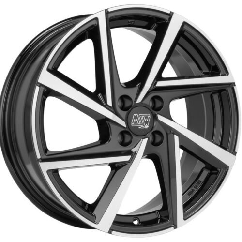 MSW 80-4 Gloss Black Full Polished 5×17 4×100 ET40 CB54,1 R14 500 kg W19401001T56