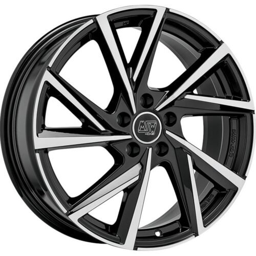 MSW 80-5 Gloss Black Full Polished 6,5×16 5×100 ET47 CB57,1 R13 520 kg W19386003T56