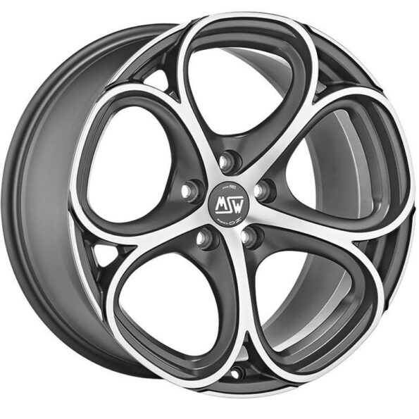 MSW 82 Matt Gun Metal Full Polished 8x18 5x108 ET50 CB63,4 60° 570 kg W19374006T26