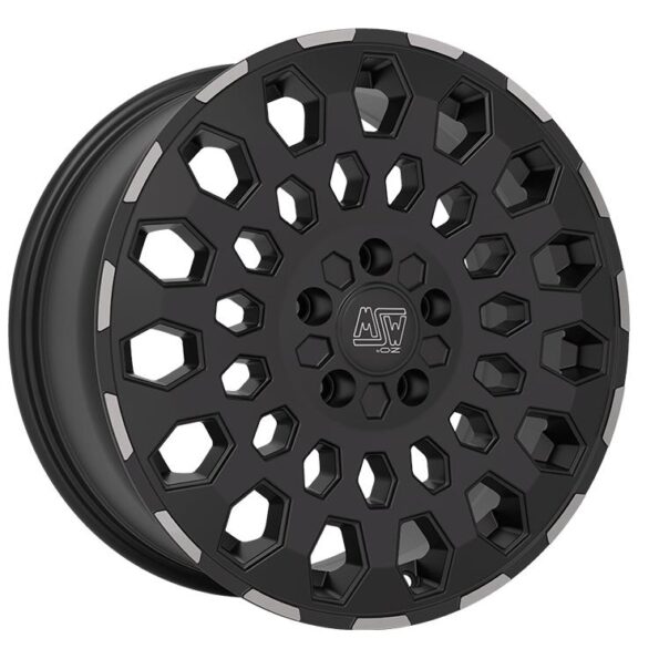 MSW 99 VAN Matt Black Lip Polished 6,5x16 5x130 ET55 CB78,1 60° 1350 kg W19420003TO3