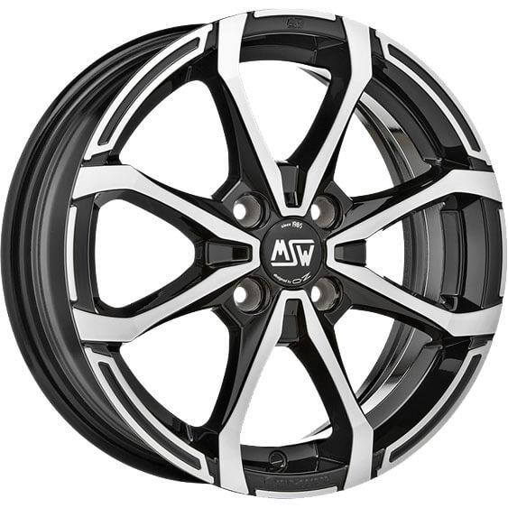 MSW X4 Gloss Black Full Polished 7x16 4x108 ET37 CB63,4 60° 500 kg W19274003T56