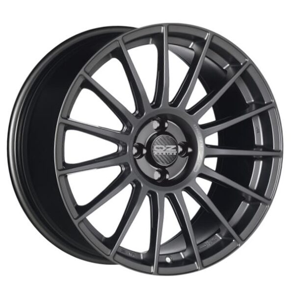 OZ Racing Superturismo LM Matt Graphite Silver Lettering 7,5x17 5x120 ET47 CB79,0 Conical 60° Tuner 60° 635 kg W0188120546