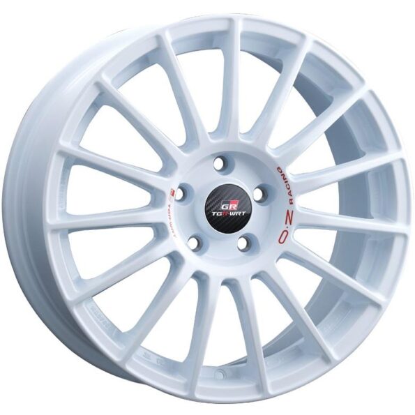 OZ Racing Superturismo TGR-WRT Race White + Red Lettering 8x18 5x114.3 ET38 CB75,0 60° 680 kg W01854213TGRRN