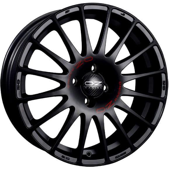 OZ Racing Superturismo WRC Matt Black Red Lettering 7x18 4x100 ET50 CB56,1 60° 650 kg W0168600379