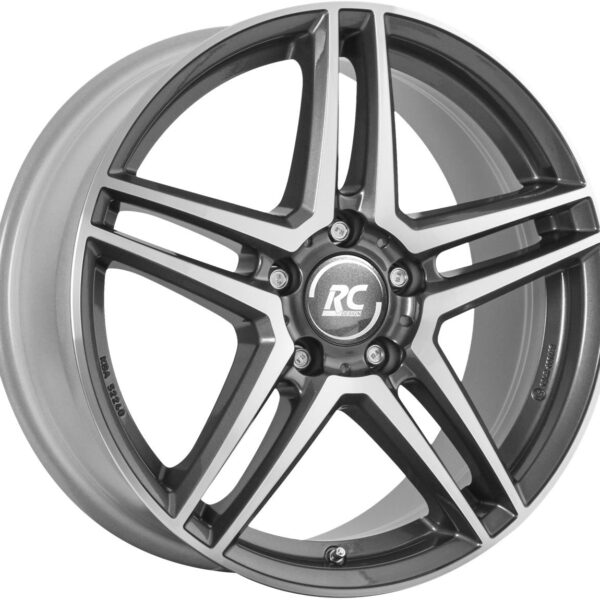 RC Design RCD17 Himalaya Grey Voll-Poliert (HGVP) 6,5x17 5x112 ET49 CB66,6 R14 740 kg 327988