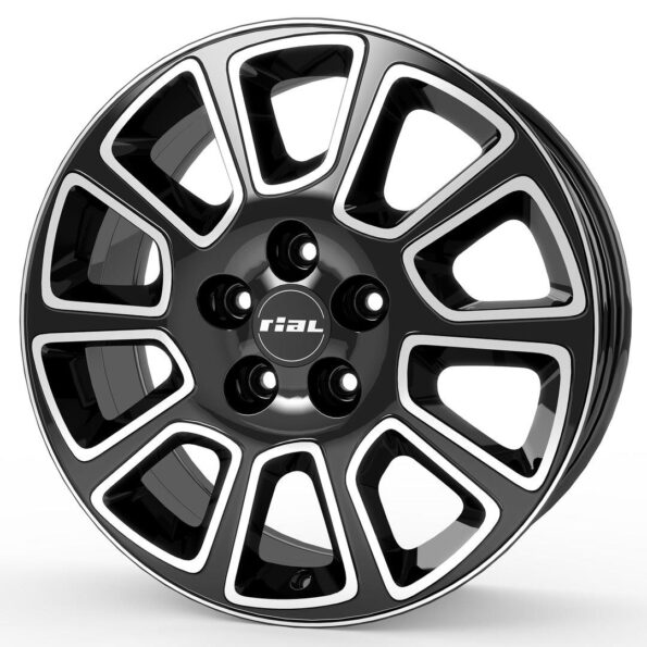 Rial Transporter 2 diamond-black frontpolished 7,5x18 5x108 ET46 CB65,1 Flat 900 kg TP2-75846P83-1
