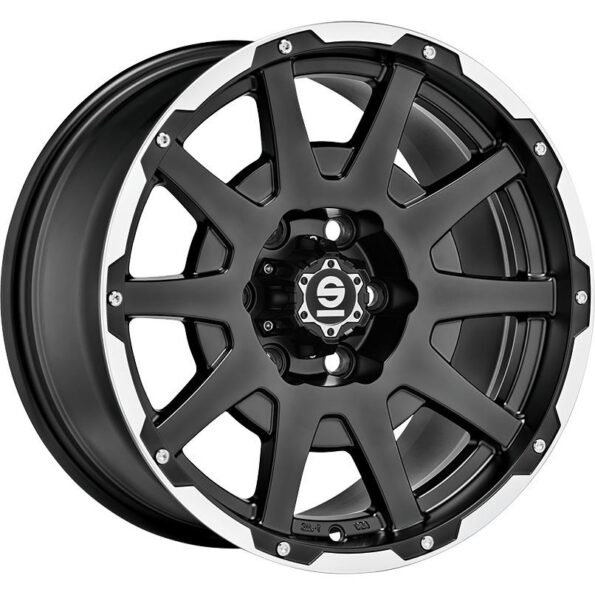 Sparco Dakar Matt Black Lip Polished+Rivets 8,5x17 6x114.3 ET25 CB66,1 60° 1150 kg W29088005M8