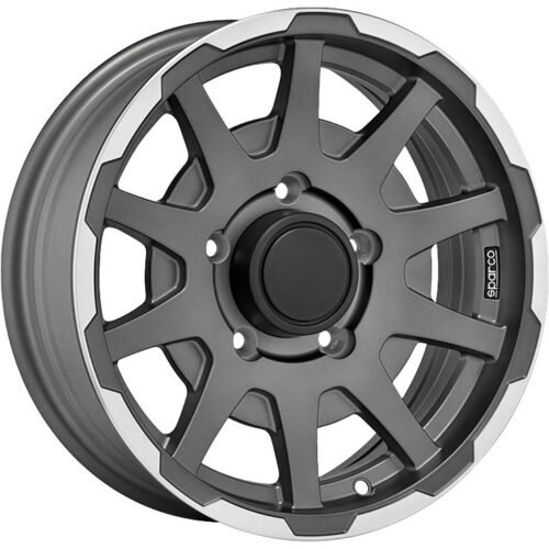 Sparco Dakar Matt Dark Grey Lip Polished 5,5×16 5×139.7 ET5 CB108,0 60° 500 kg W29080001TM7