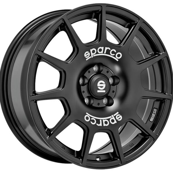 Sparco Terra Matt Black White Lettering 7x16 5x100 ET50 CB56,1 60° 610 kg W29046605P4