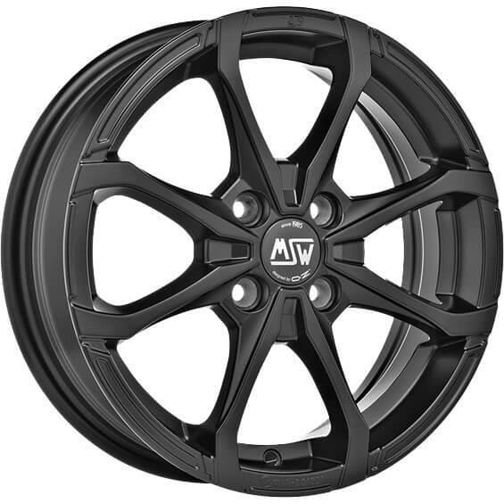 MSW X4 Matt Black 6x16 4x100 ET40 CB63,3 60° 490 kg W19273500T53