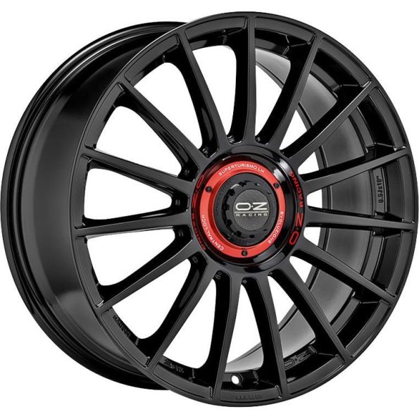 OZ Racing Superturismo Evoluzione Gloss Black + Red Lettering 8,5x19 5x112 ET44 CB75,0 R12 690 kg W01852209EM4